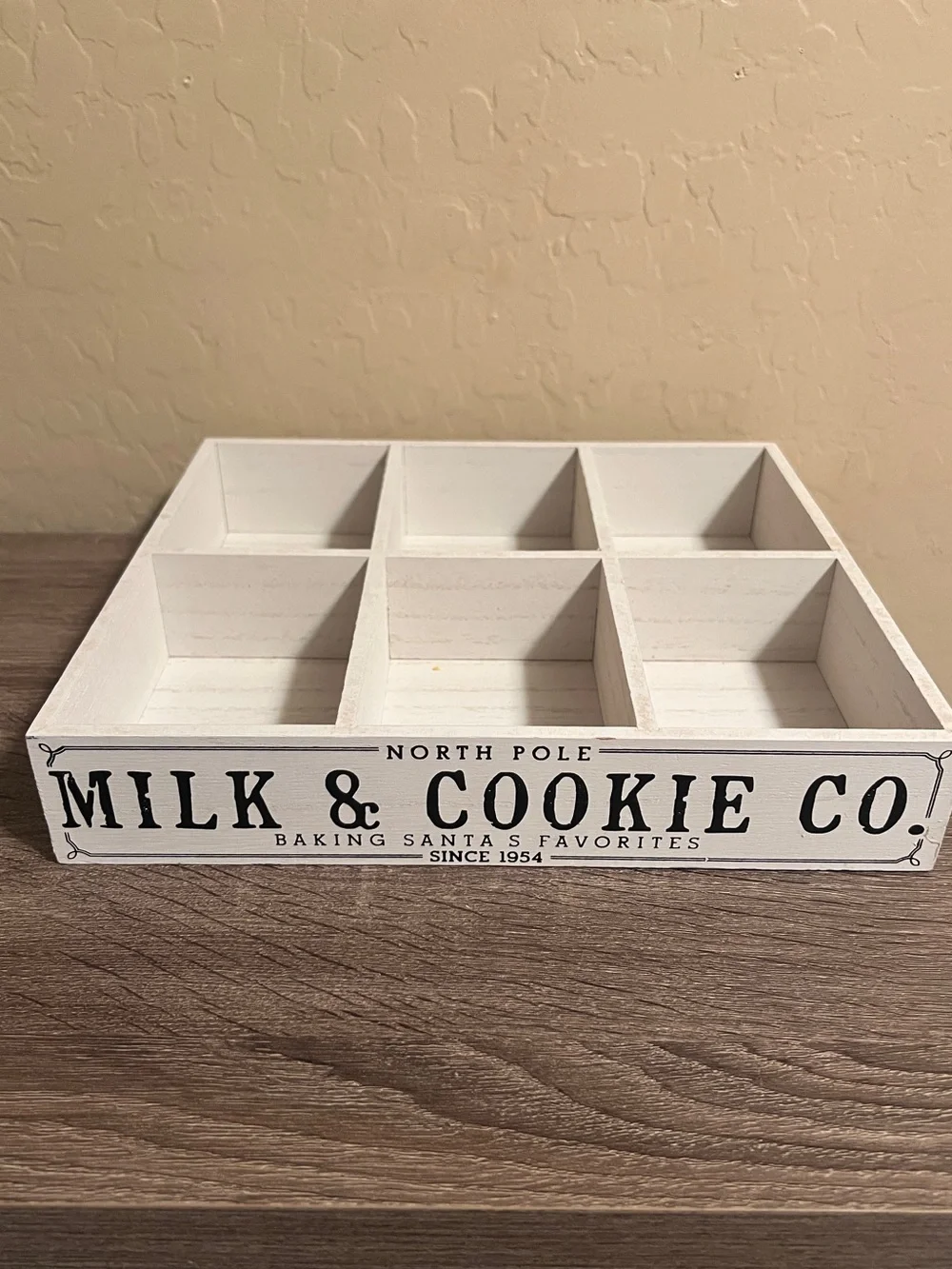 Target Bullseye Christmas Wood Crate North Pole Milk Cookie Company NWT